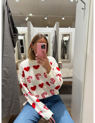 VMCANDYHEARTS LS O-NECK PULLOVER XMAS
