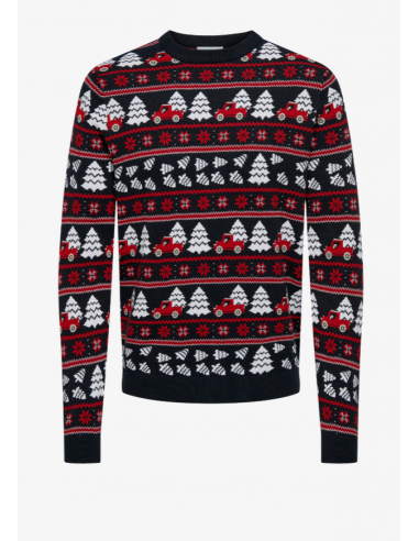 ONSXMAS REG 5 JAQ CREW KNIT