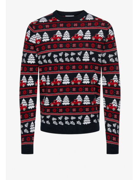 ONSXMAS REG 5 JAQ CREW KNIT