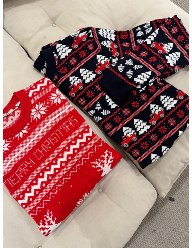 ONSXMAS REG 5 JAQ CREW KNIT