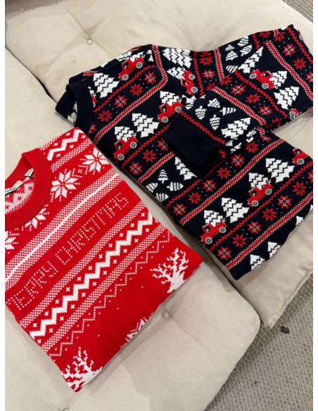 ONSXMAS REG 5 JAQ CREW KNIT