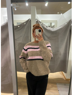 OBJGALIA L/S RE KNIT PULLOVER