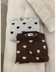 AWHEART LS O-NECK KNIT