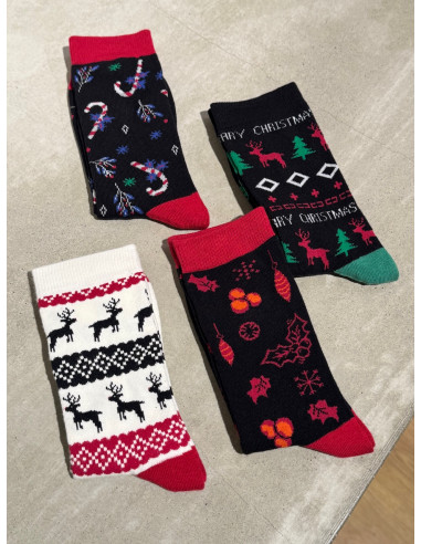 ONSXMAS SOCKS 4-PACK CHRISTMAS