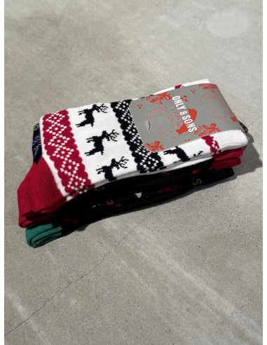 ONSXMAS SOCKS 4-PACK CHRISTMAS