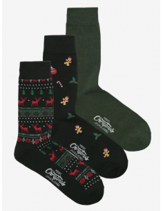 JACXMAS REINDEER SOCKS 3 PACK 2