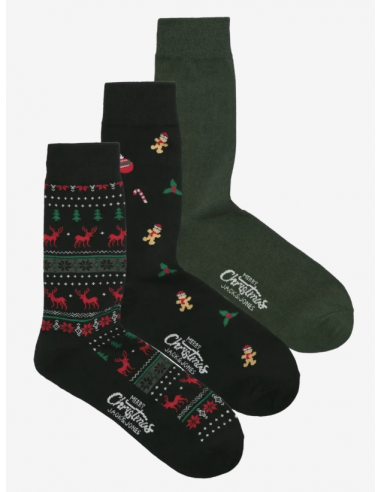 JACXMAS REINDEER SOCKS 3 PACK