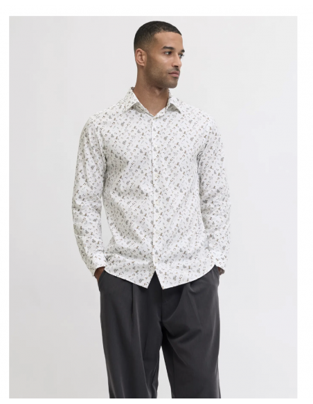 JPRBLAYORK PRINT DOBBY L/S SHIRT