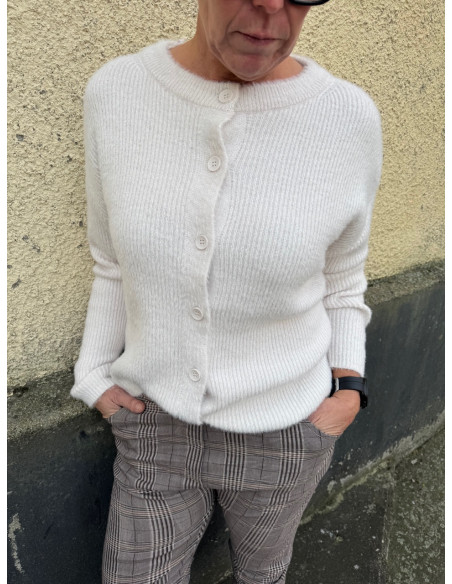 Cecil Ribbed featheryarn cardigan