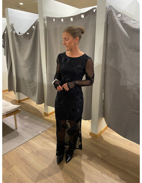 PCOFFIA LS ONECK ANKLE DRESS