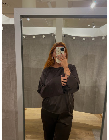 PCNANINA LS SATIN TOP