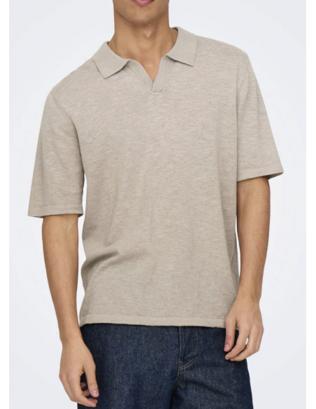 ONSGEORGE REG 12 LINEN SS POLO