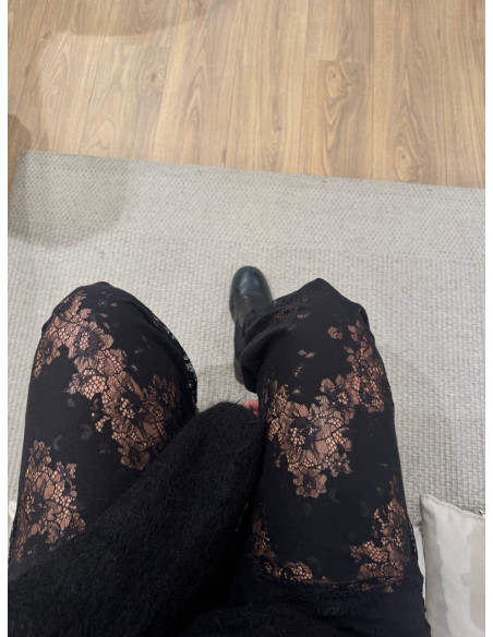 PCRINNE HW STRAIGHT LACE PANTS