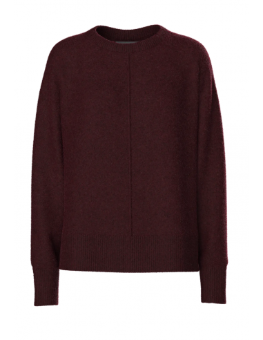 PCMALOU LS O-NECK CUTLINE KNIT