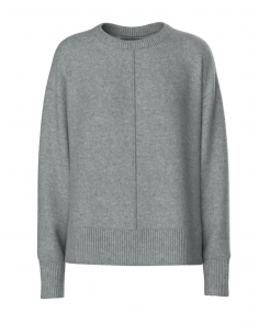 PCMALOU LS O-NECK CUTLINE KNIT