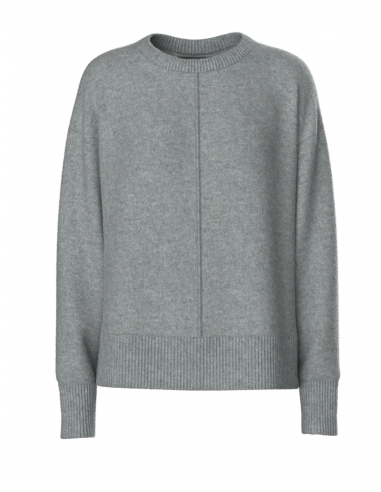 PCMALOU LS O-NECK CUTLINE KNIT