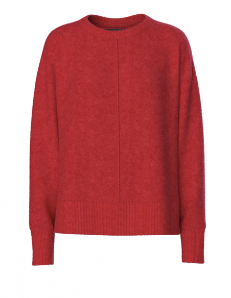 PCMALOU LS O-NECK CUTLINE KNIT