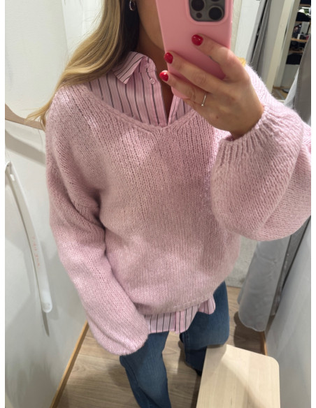 JDYDINEA L/S REVERSIBLE PULLOV. KNT