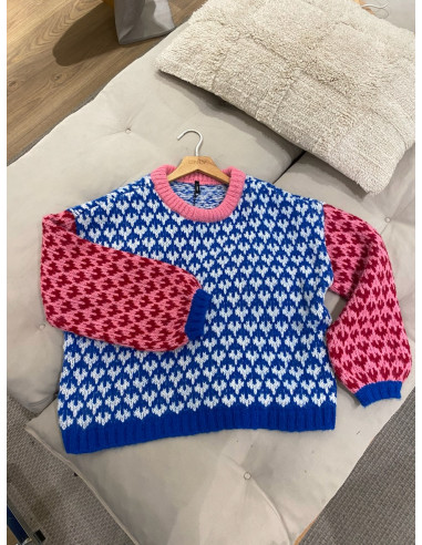 ONLCARO LS PATTERN O-NECK CC KNT