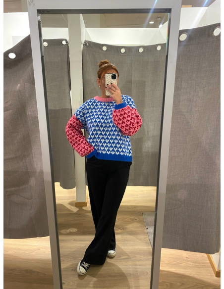 ONLCARO LS PATTERN O-NECK CC KNT