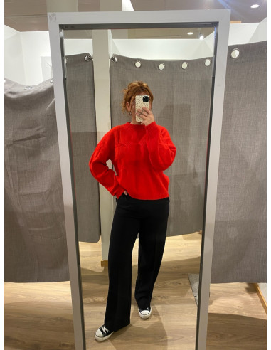 PCJENNA LS ONECK CABLE KNIT