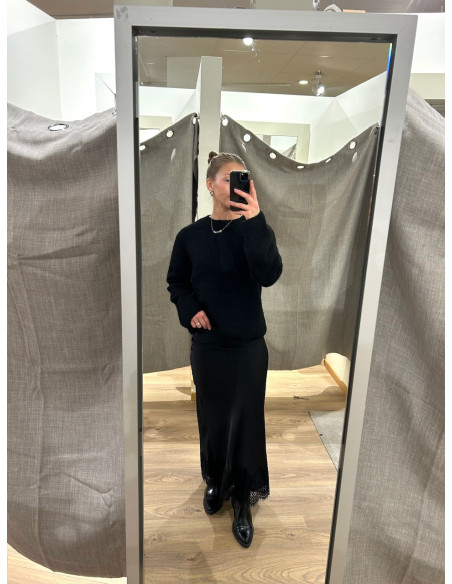 VIELLETTE HW ANKLE LACE SKIRT