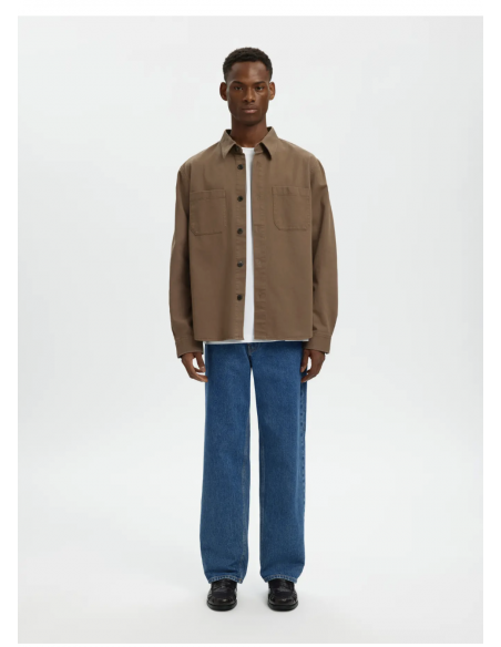 SLMTRAVIS TWILL OVERSHIRT LS NOOS
