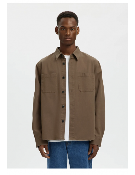 SLMTRAVIS TWILL OVERSHIRT LS NOOS