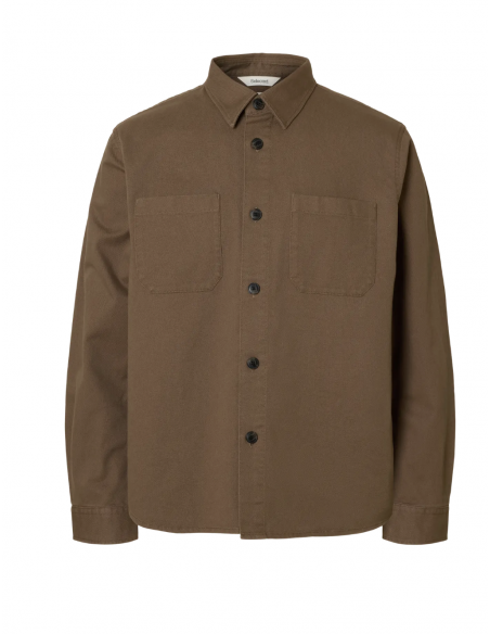 SLMTRAVIS TWILL OVERSHIRT LS NOOS