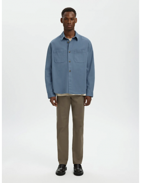 SLMTRAVIS TWILL OVERSHIRT LS NOOS