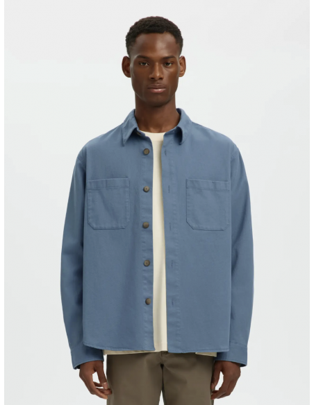 SLMTRAVIS TWILL OVERSHIRT LS NOOS