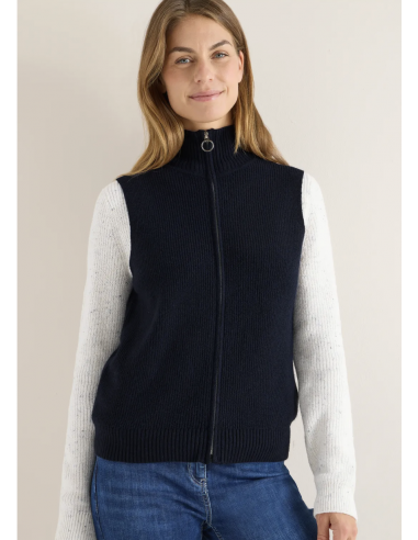 Cecil Ribbad Väst Med Dragkedja