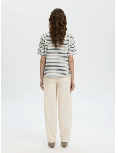 SLFESSENTIAL SS STRIPED BOXY TEE NOOS