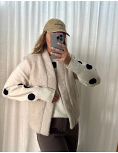 JDYBIRDY LIFE TEDDY OPEN VEST OTW NOOS