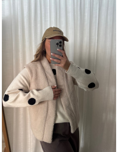 JDYBIRDY LIFE TEDDY OPEN VEST OTW NOOS