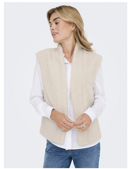 JDYBIRDY LIFE TEDDY OPEN VEST OTW NOOS