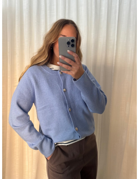 VMFIONA LS SHORT BUTTON CARDIGAN