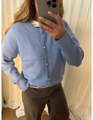 VMFIONA LS SHORT BUTTON CARDIGAN