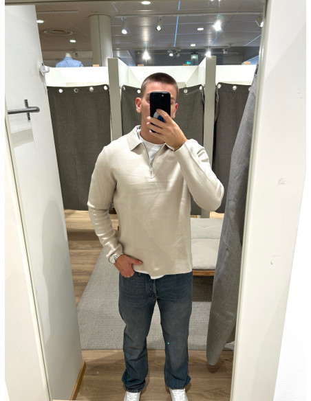 ONSCOOPER REG LS 12 HALF ZIP POLO NOOS