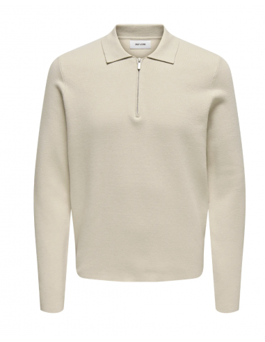 ONSCOOPER REG LS 12 HALF ZIP POLO NOOS