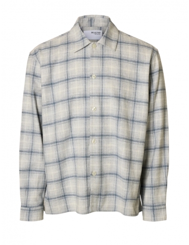 SLHRLXEDWIN CHECK LIGHT OVERSHIRT