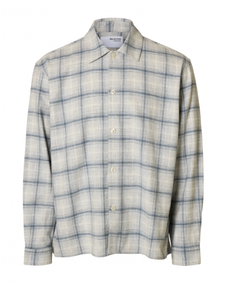 SLHRLXEDWIN CHECK LIGHT OVERSHIRT