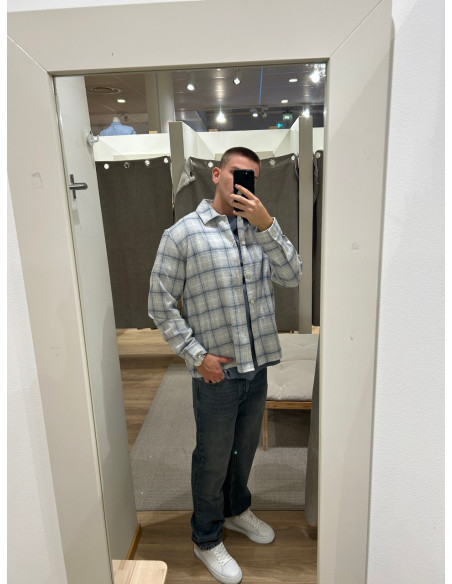 SLHRLXEDWIN CHECK LIGHT OVERSHIRT