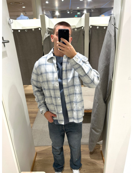 SLHRLXEDWIN CHECK LIGHT OVERSHIRT