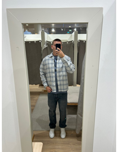 SLHRLXEDWIN CHECK LIGHT OVERSHIRT