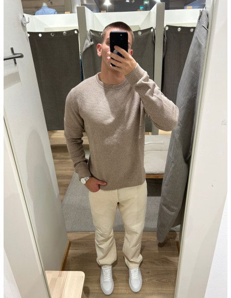 SLHROSS KNIT STRUCTURE CREW NECK NOOS