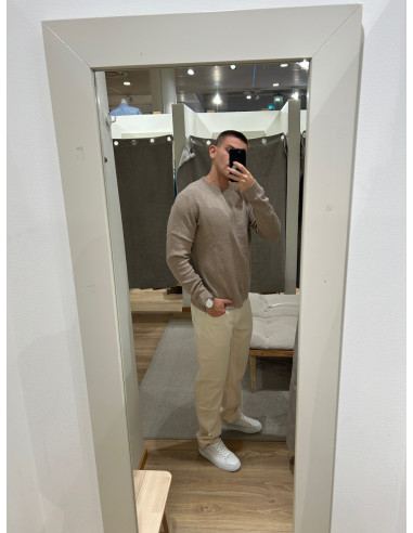 SLHROSS KNIT STRUCTURE CREW NECK NOOS