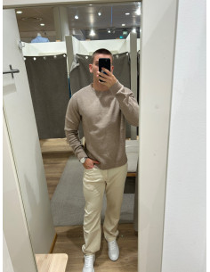 SLHROSS KNIT STRUCTURE CREW NECK NOOS