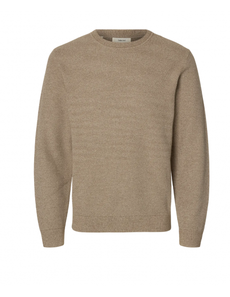 SLHROSS KNIT STRUCTURE CREW NECK NOOS