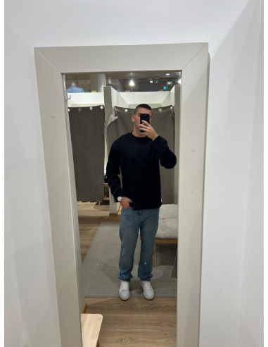 SLHDANE LS KNIT STUCTURED CREW NECK NOOS